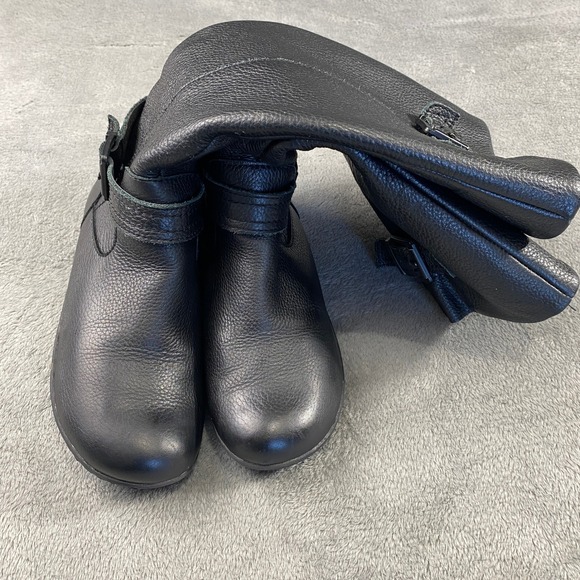 b.o.c. Tall Riding Boots Womens 6.5 Black Leather Z58503 Buckle Zip Equestrian - Picture 9 of 13